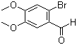 结构式 CAS# 5392-10-9, 6-溴藜芦醛; 2-溴-4,5-二甲氧基苯甲醛