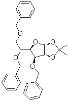 结构式 CAS# 53928-30-6, 1,2-O-异丙叉-3,5,6-三-O-苄基-alpha-D-呋喃葡萄糖