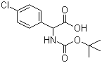 structure of CAS# 53994-85-7, N-Boc-(4'-Chlorophenyl)glycine;tert-Butoxycarbonylamino-(4-chlorophenyl)acetic acid