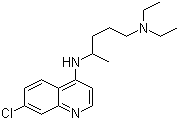 Chloroquine molecular structure (CAS 54-05-7)