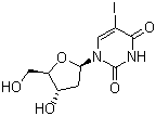 结构式 CAS# 54-42-2, 5-碘-2'-脱氧尿苷; 5-碘代-2'-脱氧尿嘧啶核苷; 碘苷