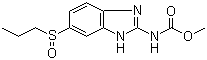 结构式 CAS# 54029-12-8, 阿苯达唑亚砜; N-(6-丙基亚硫酰-1H-苯并咪唑-2-基)氨基甲酸甲酯
