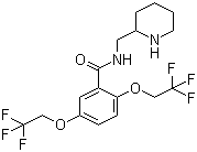 structure of CAS# 54143-55-4, Flecainide;N-(2-Piperidylmethyl)-2,5-bis(2,2,2-trifluoroethoxy)benzamide