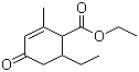 6-Ethyl-2-methyl-4-oxo-2-cyclohexene-1-carboxylic acid ethyl ester molecular structure (CAS 5421-90-9)