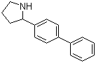 structure of CAS# 5424-66-8, 2-(4-Biphenylyl)pyrrolidine;2-[1,1'-Biphenyl]-4-ylpyrrolidine; NSC 12251
