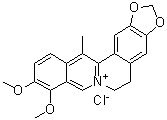 structure of CAS# 54260-72-9, 13-Methylberberine chloride;13-Methylberberinium chloride; 2,3-Methylenedioxy-9,10-dimethoxy-13-methylprotoberberine chloride
