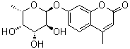 7-[(6-Deoxy-alpha-L-galactopyranosyl)oxy]-4-methyl-2H-1-benzopyran-2-one molecular structure (CAS 54322-38-2)