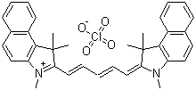 4,5:4',5'-Dibenzo-1,1',3,3,3',3'-hexamethylindadicarbocyanine perchlorate molecular structure (CAS 54389-98-9)