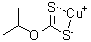 Carbonodithioic acid O-(1-methylethyl) ester copper complex molecular structure (CAS 5439-58-7)