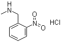 结构式 CAS# 5441-60-1, N-甲基-2-硝基苯甲胺单盐酸盐