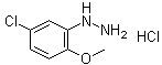 structure of CAS# 5446-16-2, (5-Chloro-2-methoxyphenyl)hydrazine hydrochloride