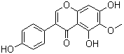 structure of CAS# 548-77-6, Tectorigenin;5,7-Dihydroxy-3-(4-hydroxyphenyl)-6-methoxy-4H-1-benzopyran-4-one
