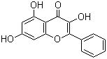 structure of CAS# 548-83-4, Galangin;3,5,7-Trihydroxyflavone; 3,5,7-Trihydroxy-2-phenyl-chromen-4-one