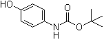 structure of CAS# 54840-15-2, tert-Butyl 4-hydroxyphenylcarbamate;tert-Butyl N-(4-hydroxyphenyl)carbamate; tert-Butyl p-hydroxycarbanilate