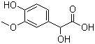 4-Hydroxy-3-methoxymandelic acid molecular structure (CAS 55-10-7)
