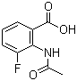 结构式 CAS# 550346-18-4, 2-乙酰胺基-3-氟苯甲酸