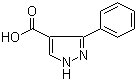 3-Phenyl-1H-pyrazole-4-carboxylic acid molecular structure (CAS 5504-65-4)