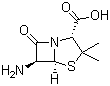 structure of CAS# 551-16-6, 6-Aminopenicillanic acid;6-Amino-3,3-dimethyl-7-oxo-4-thia-1-azabicyclo[3.2.0]heptane-2-carboxylic acid; 6-APA