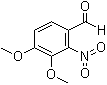 structure of CAS# 55149-84-3, 3,4-Dimethoxy-2-nitrobenzaldehyde;2-Nitroveratraldehyde; 4-O-Methyl-2-nitrovanillin