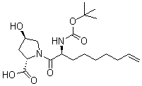 (4R)-1-[(2S)-2-[[(1,1-Dimethylethoxy)carbonyl]amino]-1-oxo-8-nonenyl]-4-hydroxy-L-proline molecular structure (CAS 552335-47-4)