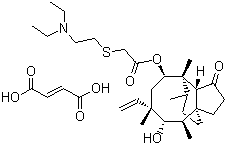 结构式 CAS# 55297-96-6, 延胡索酸泰妙菌素