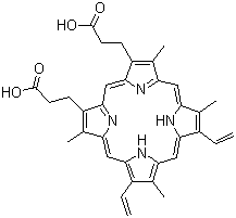 Protoporphyrin IX molecular structure (CAS 553-12-8)