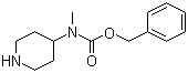Benzyl N-methyl-N-(4-piperidinyl)carbamate molecular structure (CAS 553672-39-2)