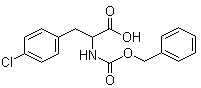 structure of CAS# 55478-54-1, 4-Chloro-N-[(phenylmethoxy)carbonyl]-DL-phenylalanine