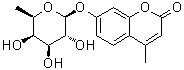 7-[(6-Deoxy-beta-D-galactopyranosyl)oxy]-4-methyl-2H-1-benzopyran-2-one molecular structure (CAS 55487-93-9)