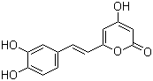 structure of CAS# 555-55-5, Hispidine;6-[(1E)-2-(3,4-Dihydroxyphenyl)ethenyl]-4-hydroxy-2H-pyran-2-one; 6-(3,4-Dihydroxystyryl)-4-hydroxy-2H-pyran-2-one; (E)-6-[2-(3,4-Dihydroxyphenyl)ethenyl]-4-hydroxy-2H-pyran-2-one; 6-(3,4-Dihydroxystyryl)-4-hydroxy-2-pyrone