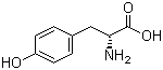 结构式 CAS# 556-02-5, D-酪氨酸; 3-(4-羟基苯基)-D-丙氨酸