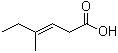 结构式 CAS# 55665-79-7, 4-甲基-3-己烯酸