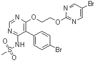 N-[5-(4-Bromophenyl)-6-[2-[(5-bromo-2-pyrimidinyl)oxy]ethoxy]-4-pyrimidinyl]methanesulfonamide molecular structure (CAS 556796-88-4)