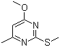4-Methoxy-6-methyl-2-(methylthio)pyrimidine molecular structure (CAS 55749-33-2)