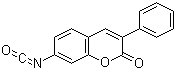 3-苯基-7-香豆素异氰酸酯分子结构 (CAS 55936-32-8)