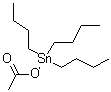 structure of CAS# 56-36-0, Acetoxytributylstannane;Acetoxytributyltin; NSC 8989; Tri-n-butyltin acetate; Tributylacetoxystannane; Tributylstannyl acetate