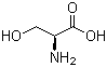 结构式 CAS# 56-45-1, L-丝氨酸; beta-羟基丙氨酸