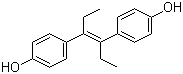 structure of CAS# 56-53-1, Diethylstilbestrol;(E)-3,4-Bis(4-hydroxyphenyl)-3-hexene; (E)-4,4'-(1,2-Diethyl-1,2-ethenediyl)bisphenol; DES