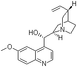 structure of CAS# 56-54-2, Quinidine;6-Methoxy-alpha-(5-vinyl-2-quinuclidinyl)-4-quinolinemethanol