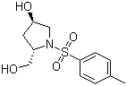 structure of CAS# 5605-46-9, (2S,4R)-4-Hydroxy-1-[(4-methylphenyl)sulfonyl]pyrrolidine-2-methanol;trans-(-)-4-Hydroxy-1-(p-tolylsulfonyl)pyrrolidine-2-methanol; N-Tosylhydroxy-L-prolinol