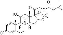 Triamcinolone hexacetonide molecular structure (CAS 5611-51-8)
