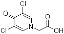 结构式 CAS# 56187-37-2, 3,5-二氯-4-吡啶酮-1-乙酸