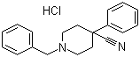 1-Benzyl-4-cyano-4-phenylpiperidine hydrochloride molecular structure (CAS 56243-25-5)