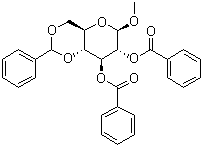 甲基 2,3-O-二苯甲酰基-4,6-O-亚苄基-beta-D-吡喃半乳糖苷分子结构 (CAS 56253-32-8)