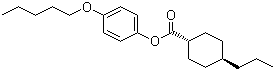 反式-4-丙基环己基甲酸 4-戊氧基苯酯分子结构 (CAS 56359-71-8)