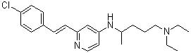 N4-[2-[(1E)-2-(4-氯苯基)乙烯基]-4-吡啶基]-N1,N1-二乙基-1,4-戊二胺分子结构 (CAS 56401-88-8)