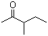 结构式 CAS# 565-61-7, 3-甲基-2-戊酮