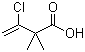 structure of CAS# 56663-75-3, 2,2-Dimethyl-3-chloro-3-butenoic acid;3-Chloro-2,2-dimethylbut-3-enoic acid