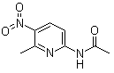 结构式 CAS# 5671-68-1, N-(6-甲基-5-硝基-2-吡啶基)乙酰胺