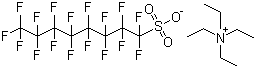 Heptadecafluorooctanesulfonic acid tetraethylammonium salt molecular structure (CAS 56773-42-3)